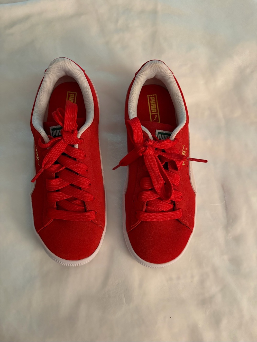 Puma Kids Red Low-Top Lace-Up Sneakers